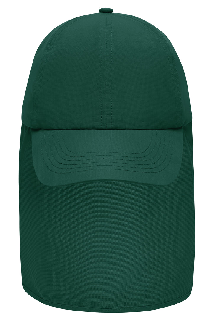 6 Panel Cap with Neck Guard - dark-green