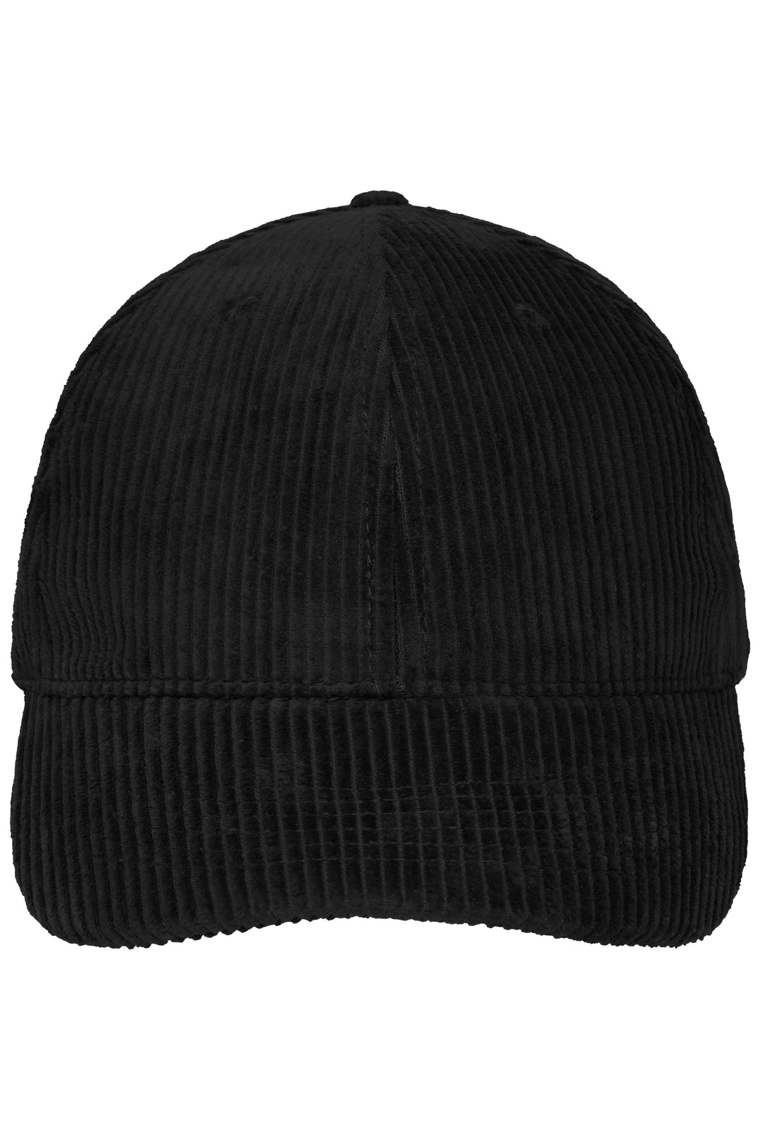 6 Panel Corduroy Cap Organic Cotton - black