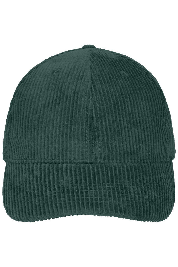 6 Panel Corduroy Cap Organic Cotton - smoky-green