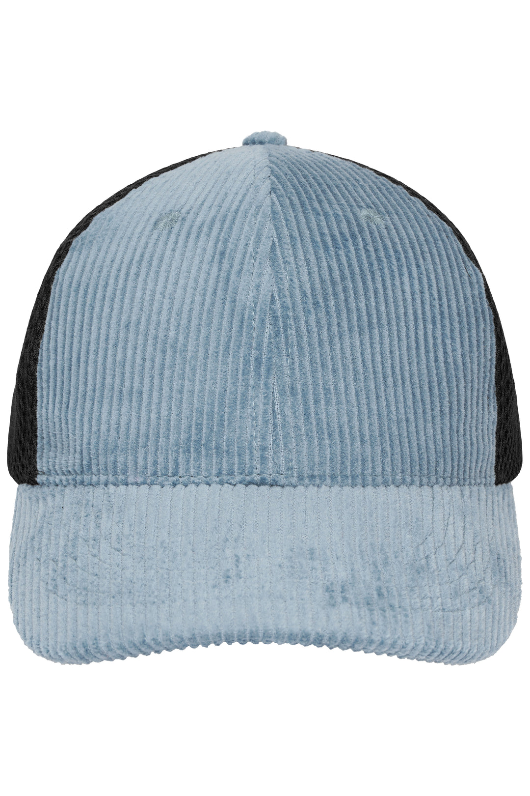 6 Panel Corduroy-Mesh Cap Organic Cotton - milky-blue/black