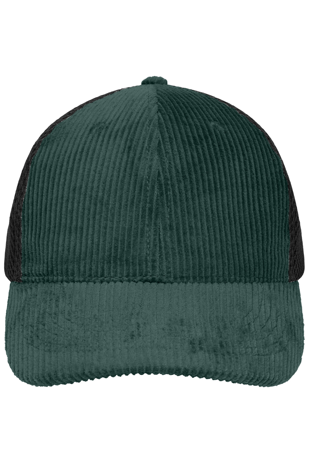 6 Panel Corduroy-Mesh Cap Organic Cotton - smoky-green/black