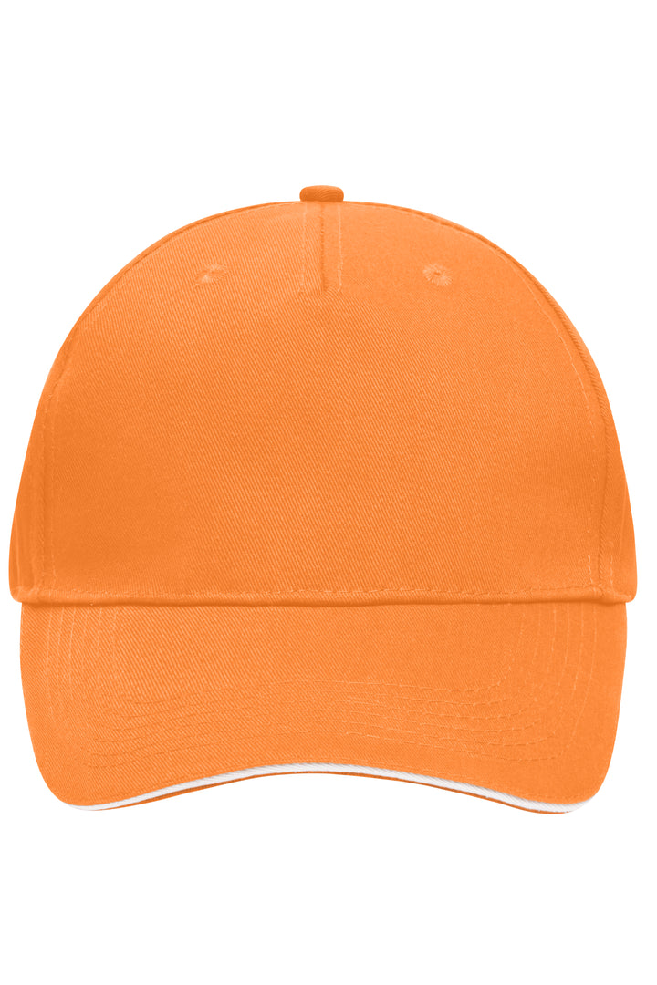 5 Panel Sandwich Cap - orange/white