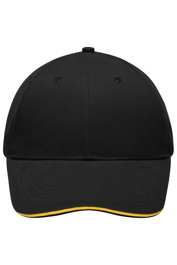 Light Brushed Sandwich Cap - black/gold-yellow