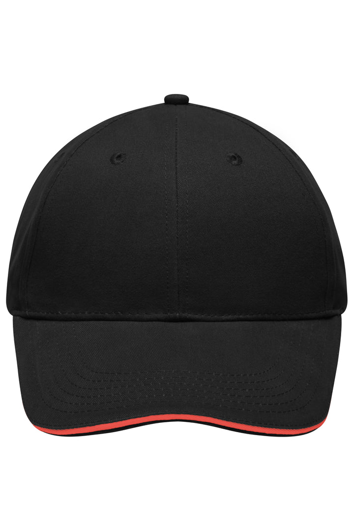 Light Brushed Sandwich Cap - black/red