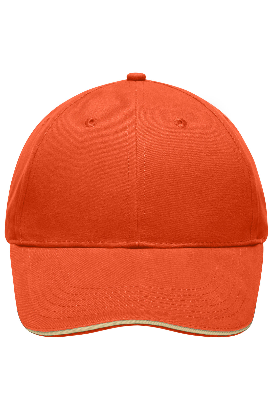 Light Brushed Sandwich Cap - dark-orange/beige