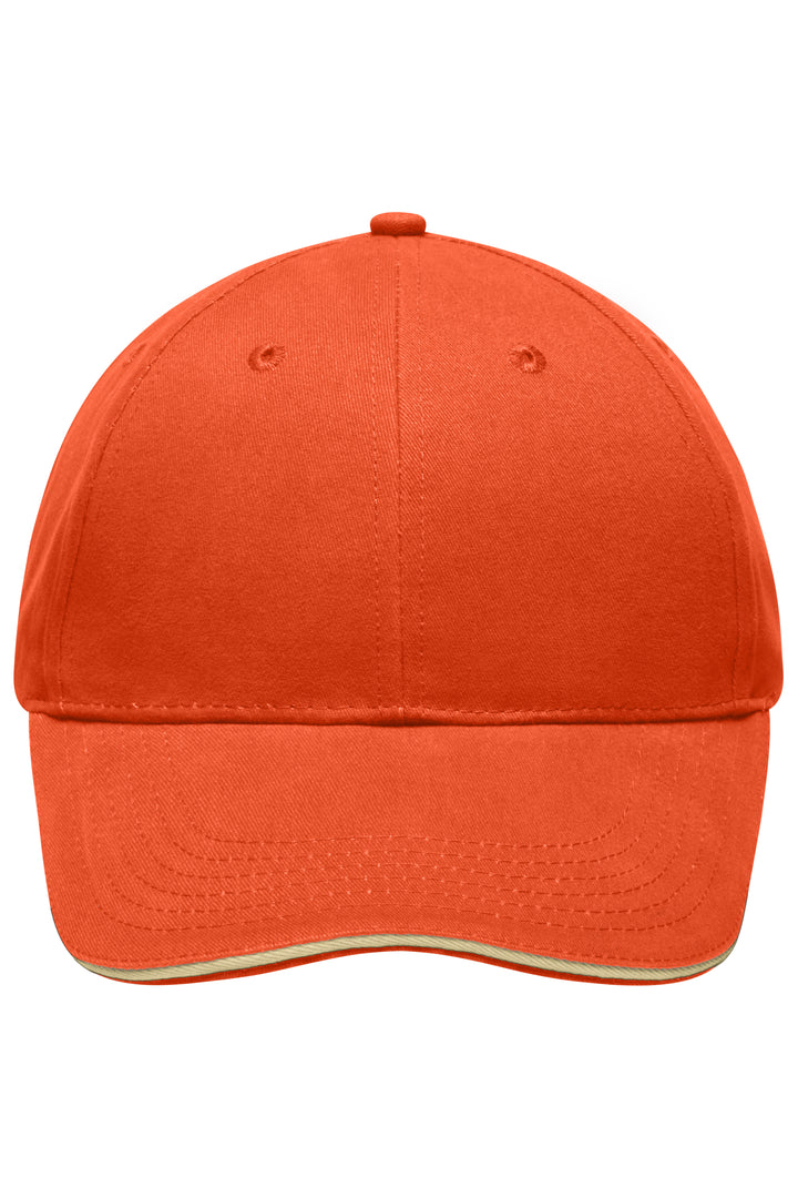 Light Brushed Sandwich Cap - dark-orange/beige