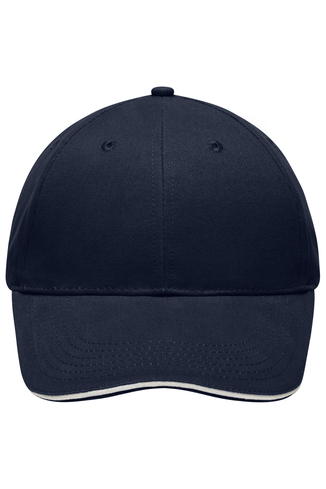 Light Brushed Sandwich Cap - navy/white