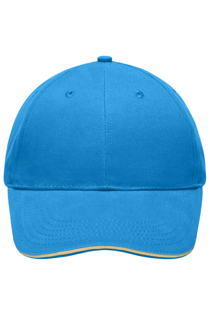 Light Brushed Sandwich Cap - turquoise/beige