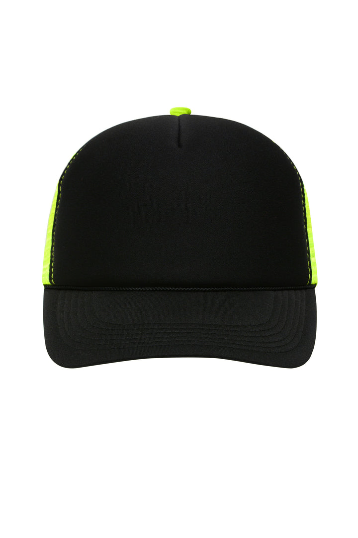 5 Panel Retro Mesh Cap - black/neon-yellow