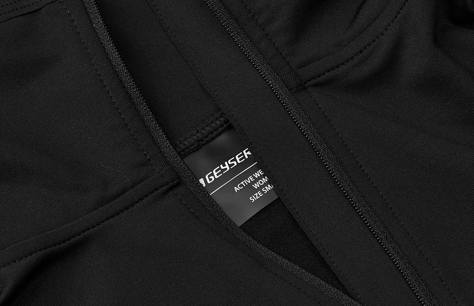 Trainer GEYSER stretch | zip ¼ | donna - Nero