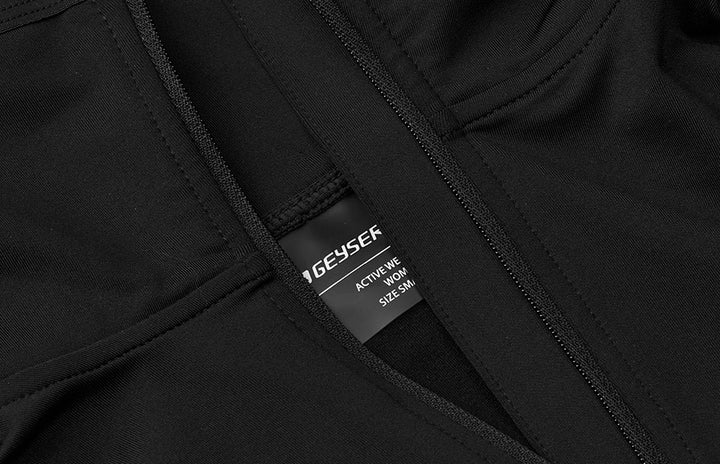 Trainer GEYSER stretch | zip ¼ | donna - Nero