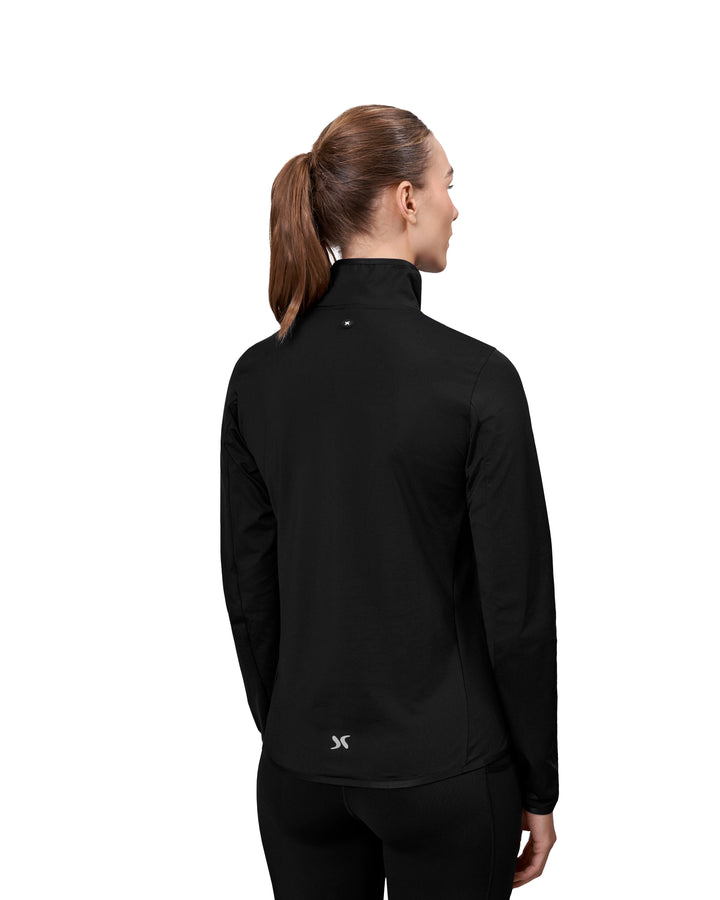 Trainer GEYSER stretch | zip ¼ | donna - Nero