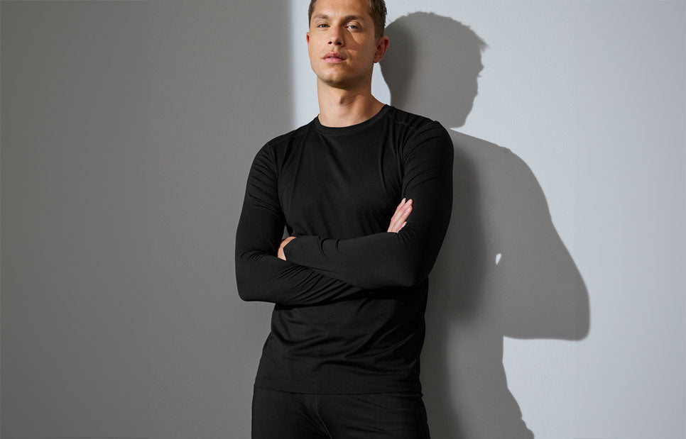 T-shirt GEYSER Active | manica lunga - Nero