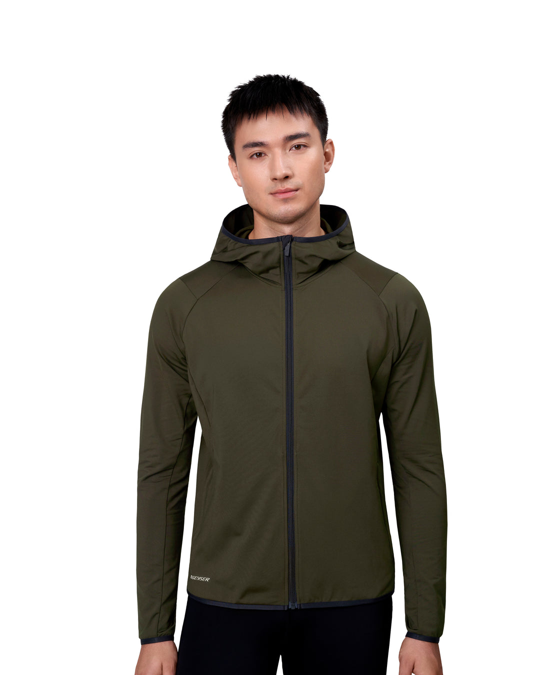 Hoodie GEYSER stretch - Oliva