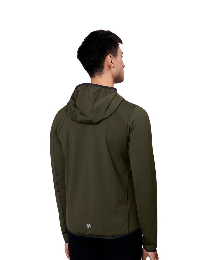 Hoodie GEYSER stretch - Oliva