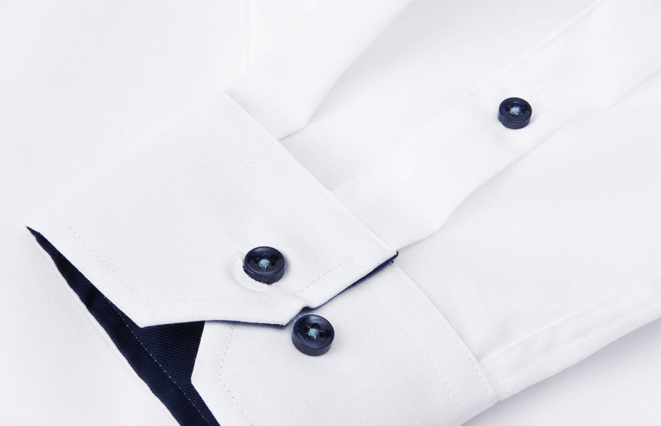 SEVEN SEAS Fine Twill Contrast | modern - Bianco