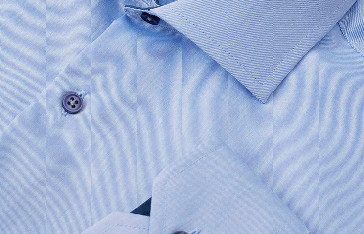 SEVEN SEAS Fine Twill Contrast | modern - Azzurro