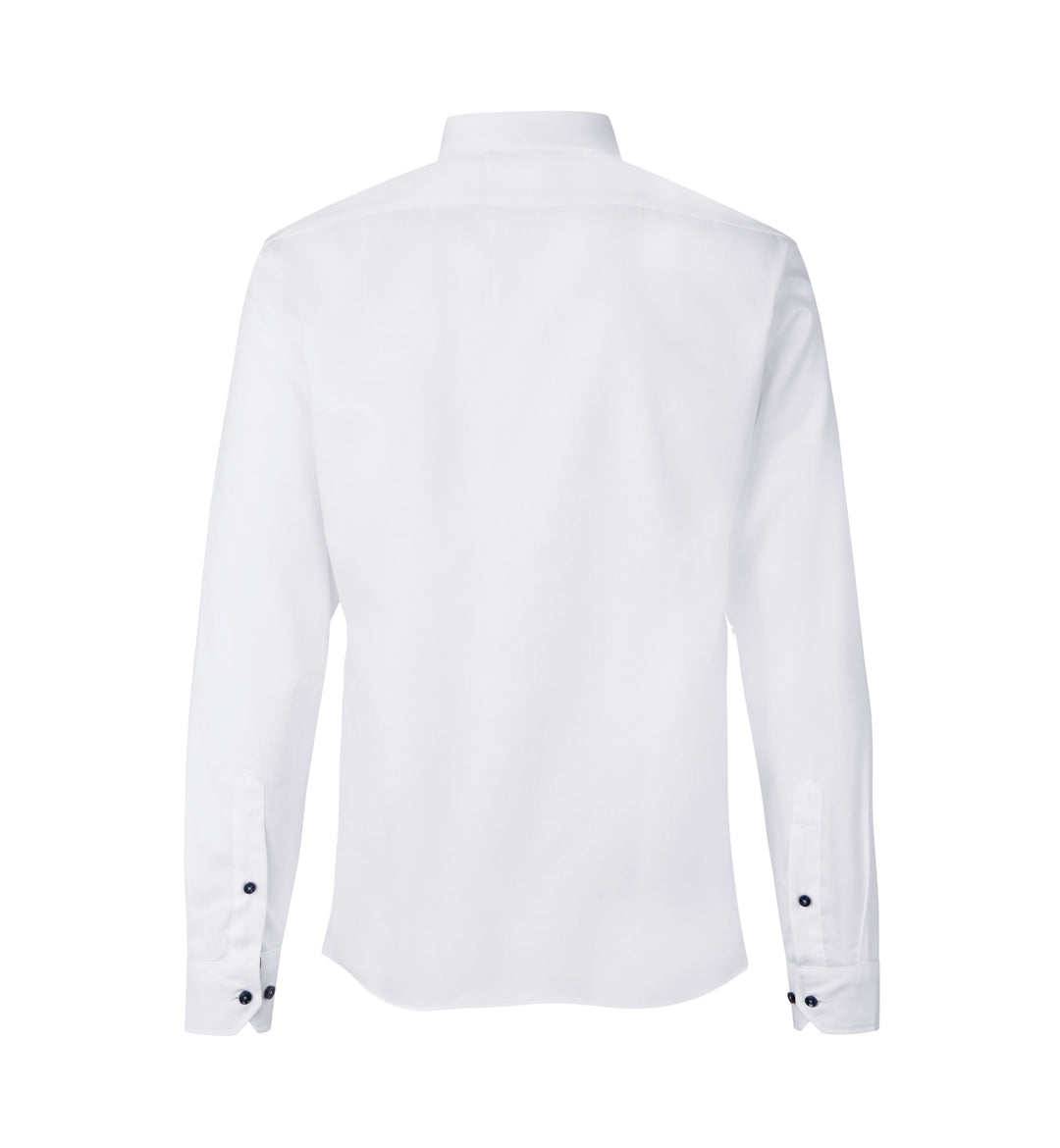 SEVEN SEAS Fine Twill Contrast | slim - Bianco