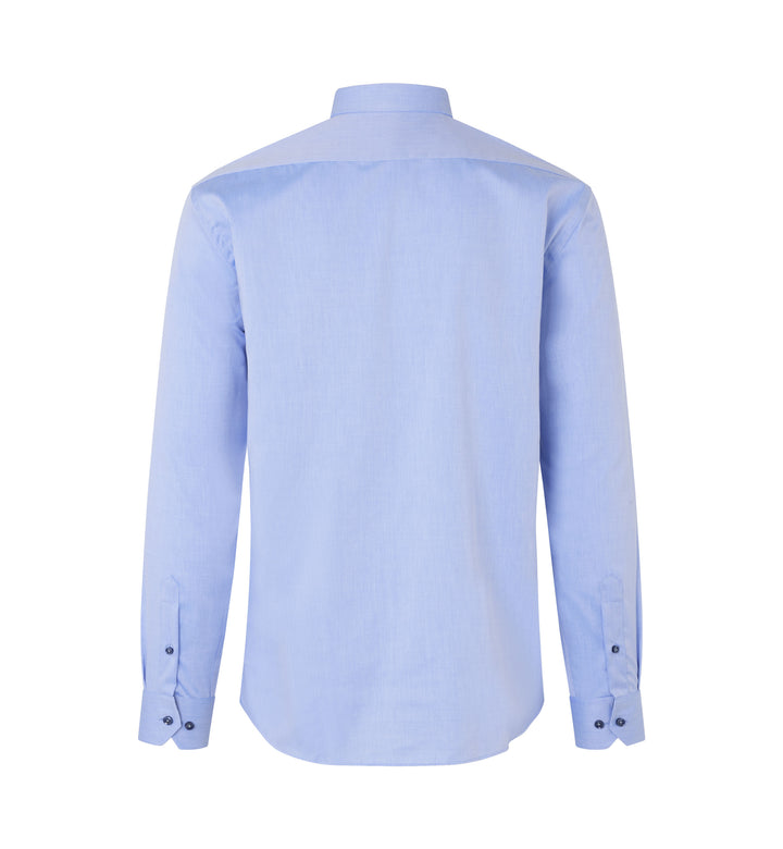 SEVEN SEAS Fine Twill Contrast | slim - Azzurro