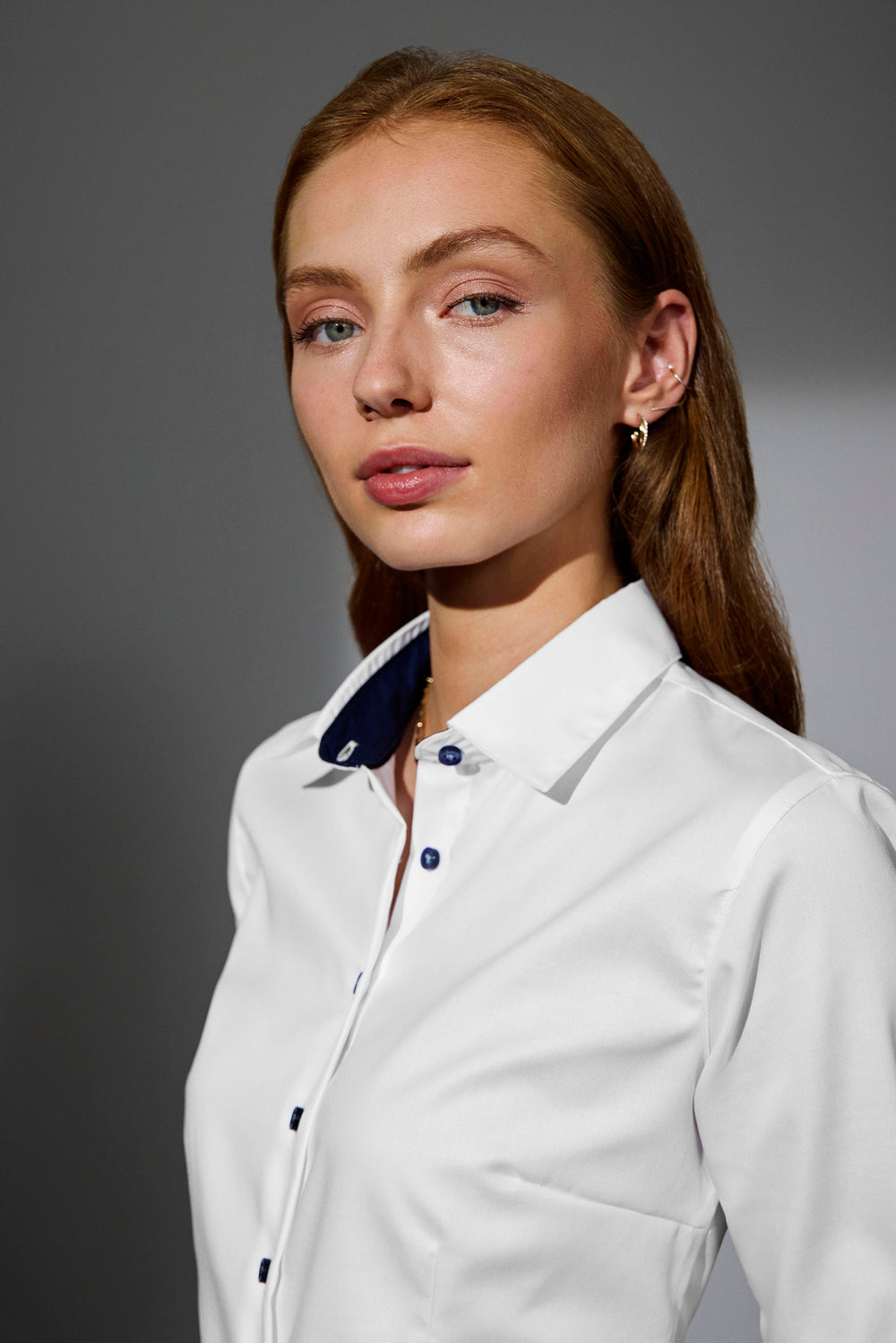 SEVEN SEAS Fine Twill Contrast | modern | donna - Bianco
