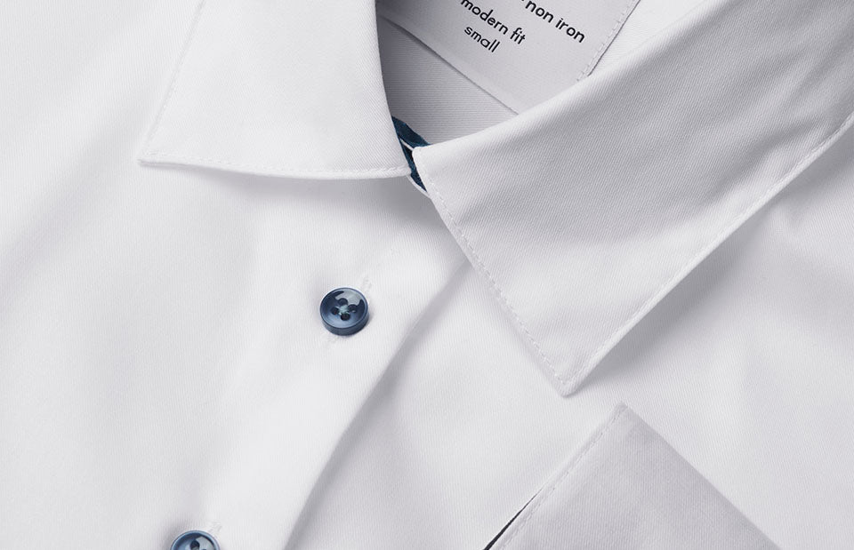 SEVEN SEAS Fine Twill Contrast | modern | donna - Bianco