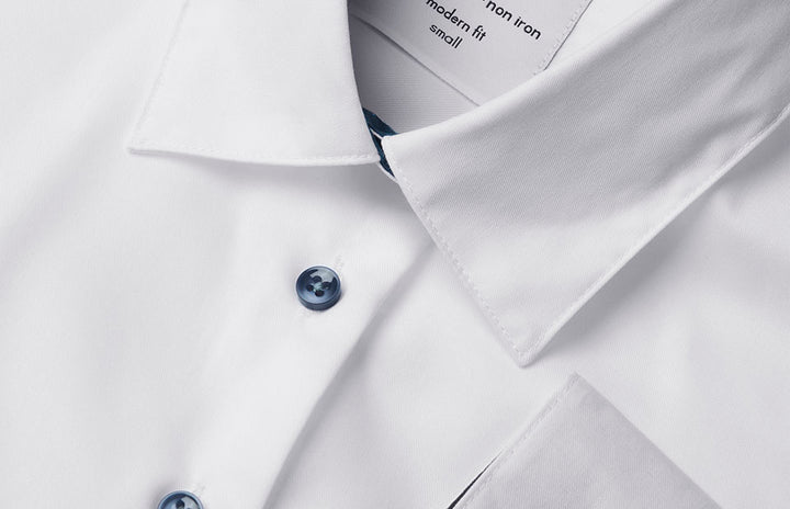 SEVEN SEAS Fine Twill Contrast | modern | donna - Bianco
