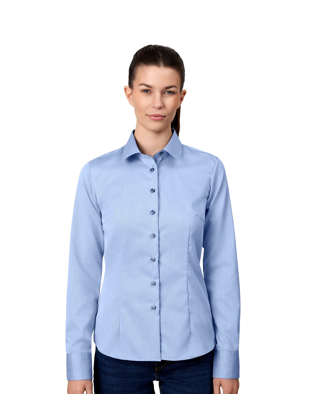 SEVEN SEAS Fine Twill Contrast | modern | donna - Azzurro