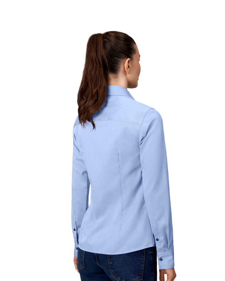 SEVEN SEAS Fine Twill Contrast | modern | donna - Azzurro