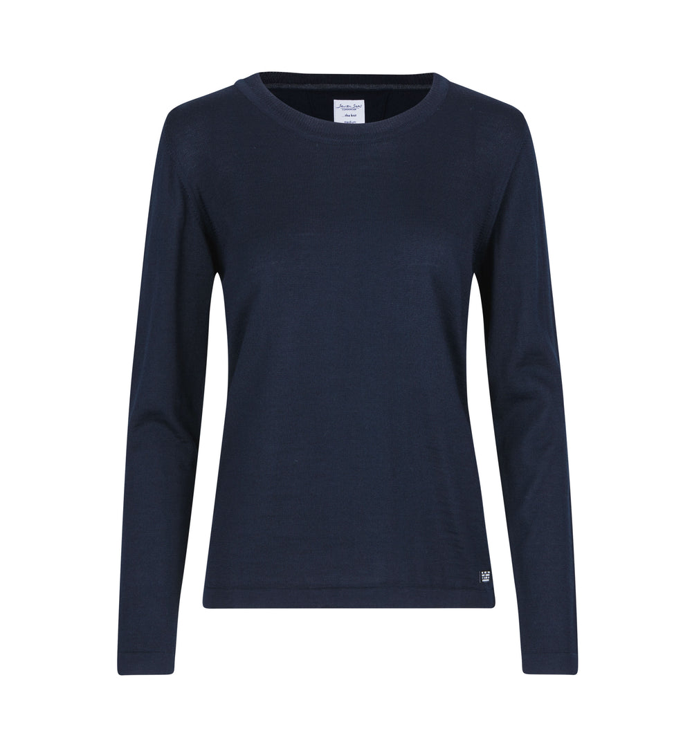 SEVEN SEAS The knit | girocollo | donna - Blu navy