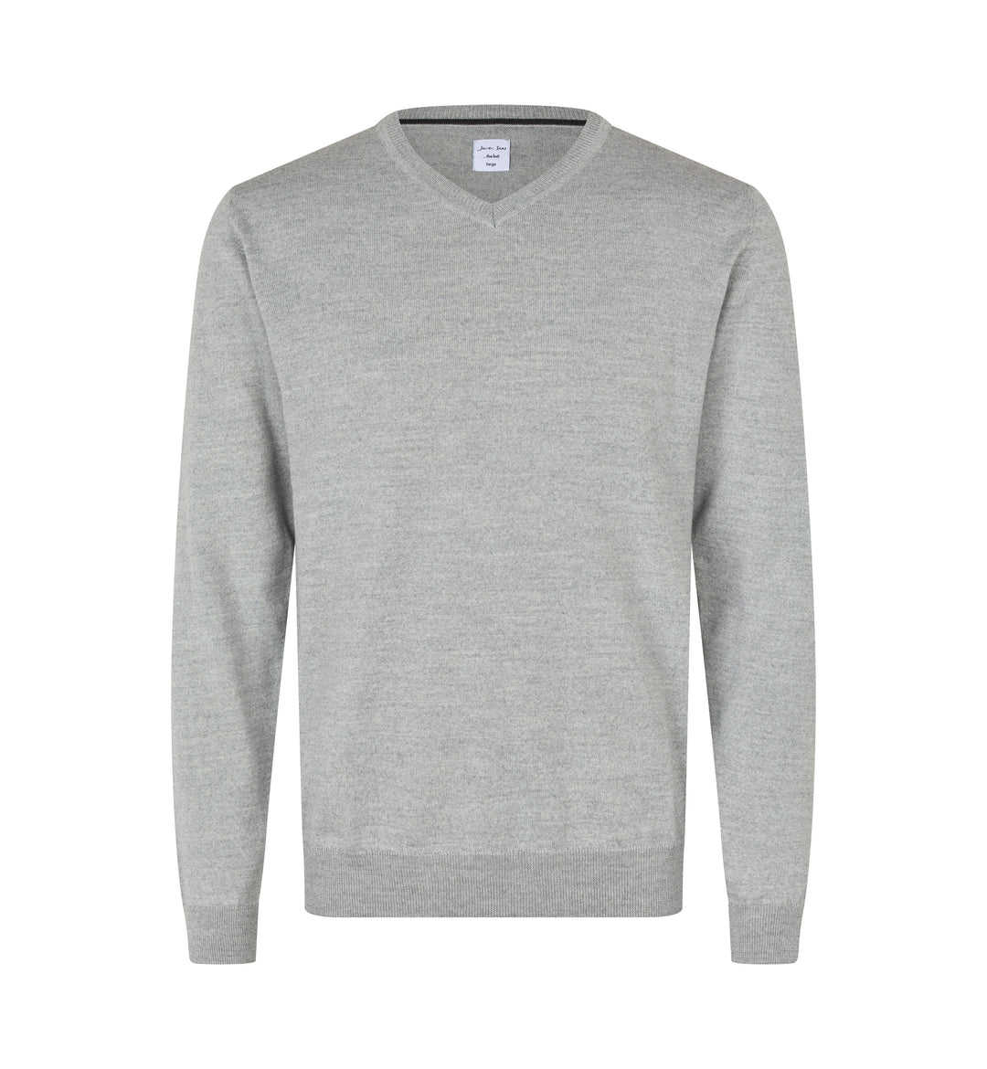 SEVEN SEAS The knit | scollo V - Grigio chiaro mélange