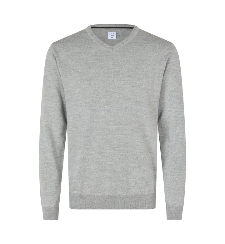 SEVEN SEAS The knit | scollo V - Grigio chiaro mélange