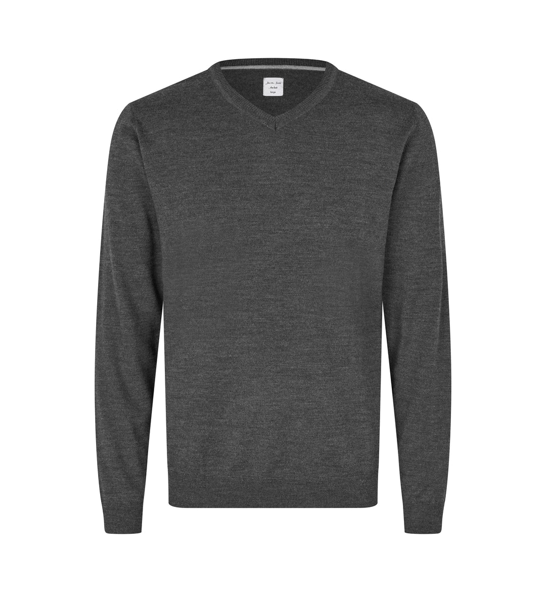 SEVEN SEAS The knit | scollo V - Grigio scuro mélange