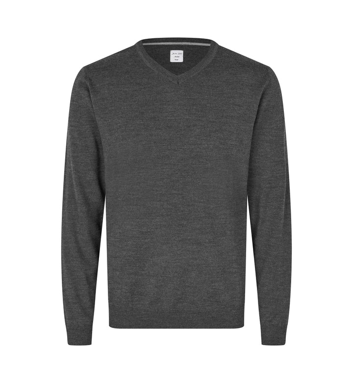 SEVEN SEAS The knit | scollo V - Grigio scuro mélange