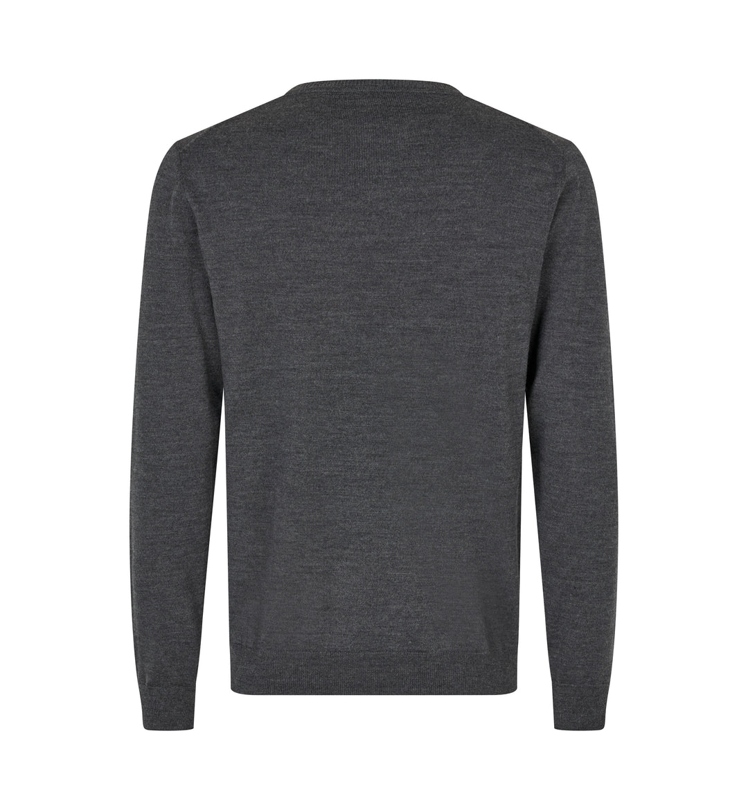 SEVEN SEAS The knit | scollo V - Grigio scuro mélange