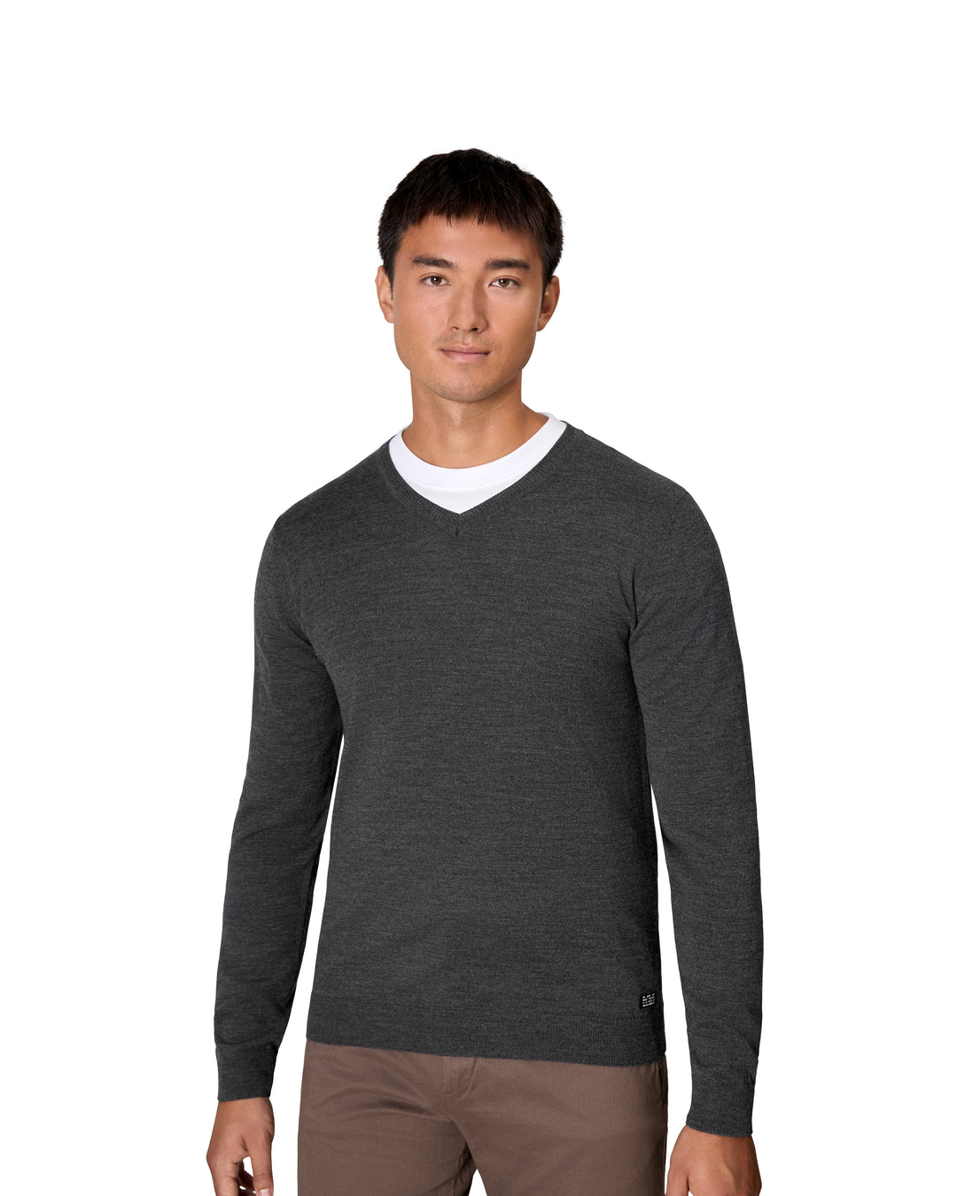 SEVEN SEAS The knit | scollo V - Grigio scuro mélange