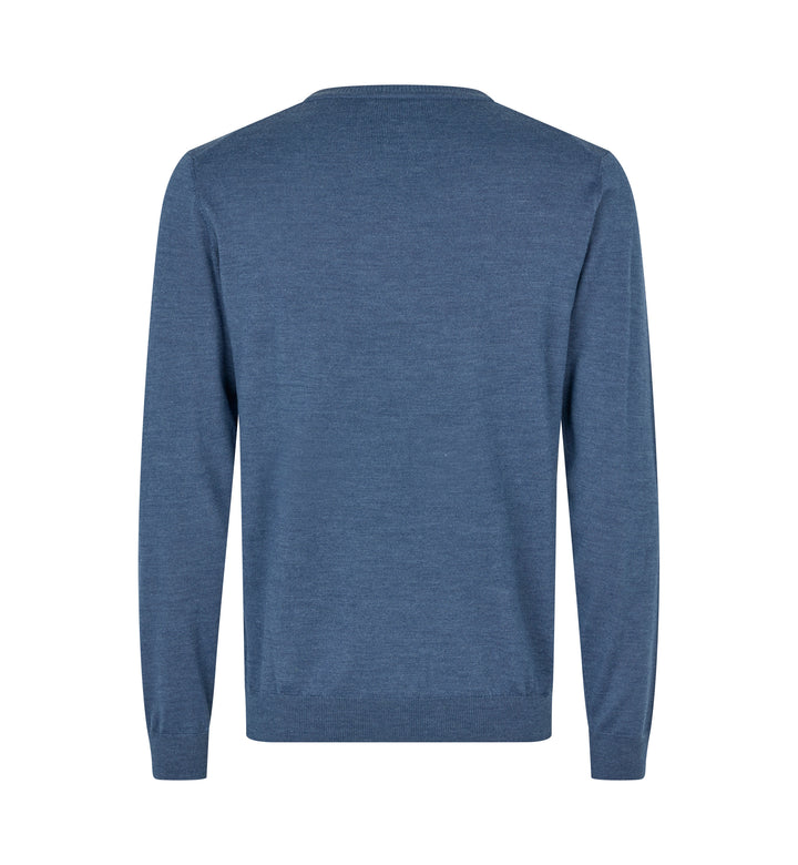SEVEN SEAS The knit | scollo V - Blu mélange