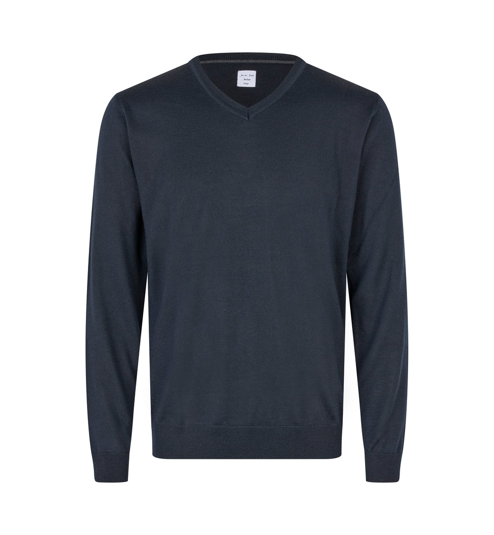 SEVEN SEAS The knit | scollo V - Blu navy