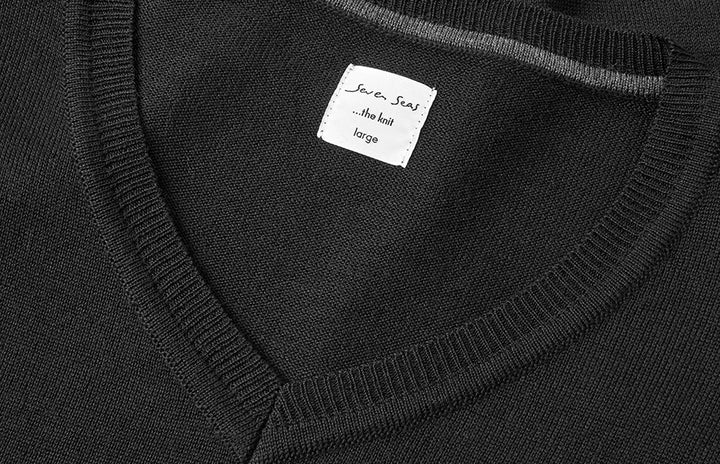 SEVEN SEAS The knit | scollo V - Nero