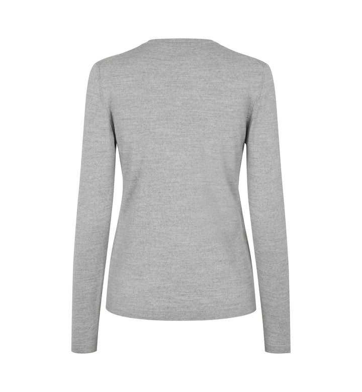 SEVEN SEAS The knit | scollo V | donna - Grigio chiaro mélange