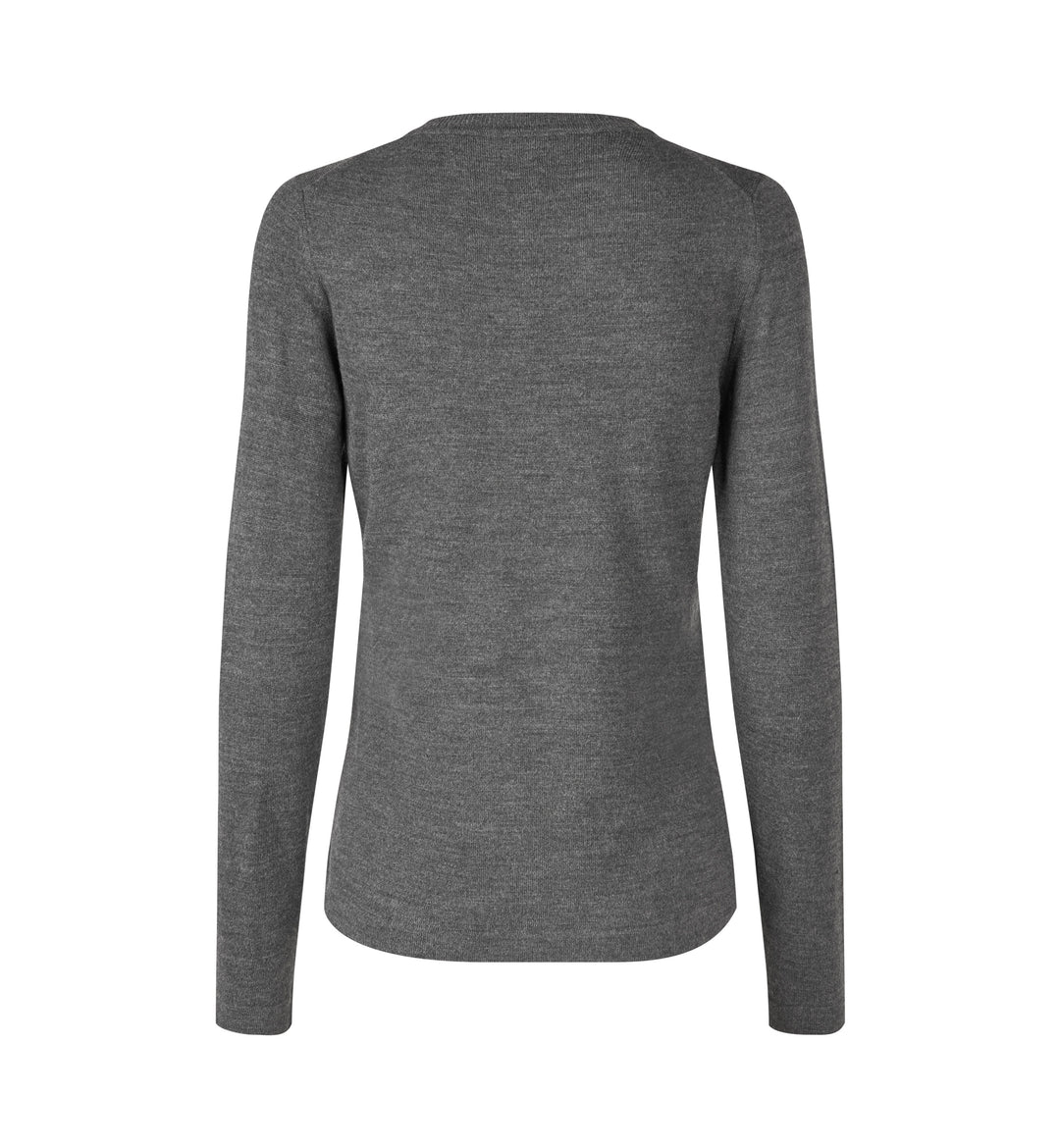 SEVEN SEAS The knit | scollo V | donna - Grigio scuro mélange