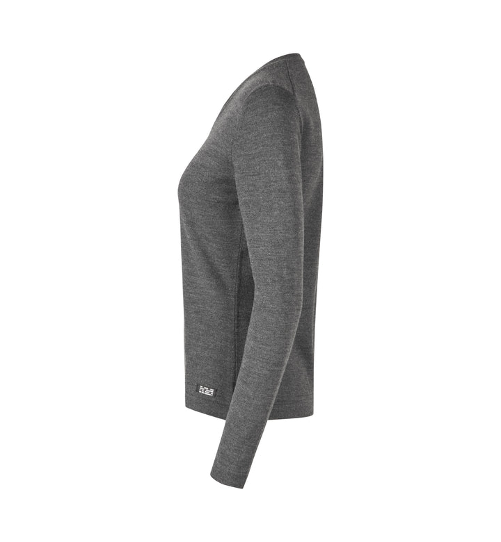 SEVEN SEAS The knit | scollo V | donna - Grigio scuro mélange