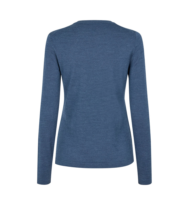SEVEN SEAS The knit | scollo V | donna - Blu mélange