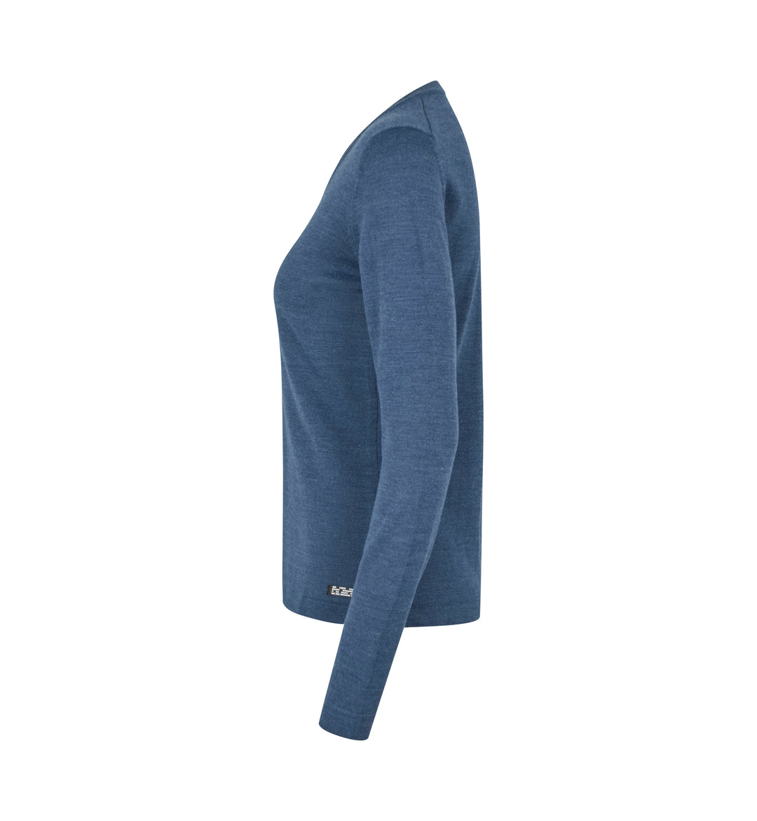 SEVEN SEAS The knit | scollo V | donna - Blu mélange