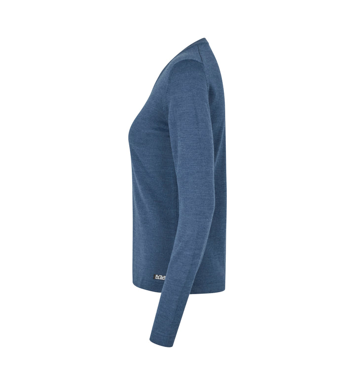 SEVEN SEAS The knit | scollo V | donna - Blu mélange