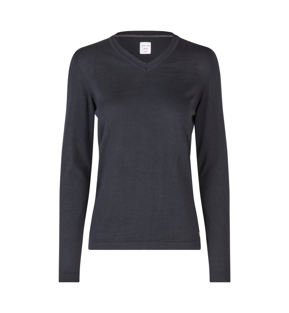 SEVEN SEAS The knit | scollo V | donna - Blu navy