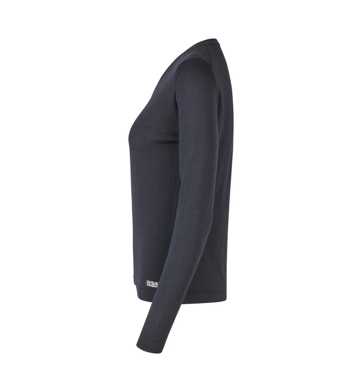 SEVEN SEAS The knit | scollo V | donna - Blu navy