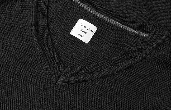 SEVEN SEAS The knit | scollo V | donna - Nero