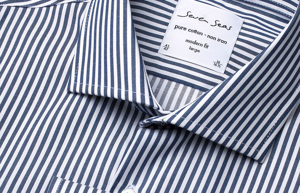 SEVEN SEAS Fine Twill Cadet | modern - Blu navy