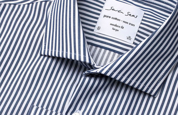 SEVEN SEAS Fine Twill Cadet | modern - Blu navy