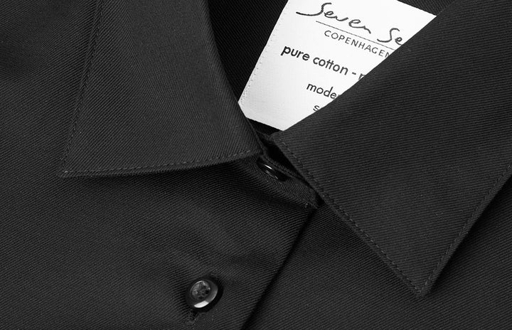 SEVEN SEAS Fine Twill | modern | manica corta | donna - Nero